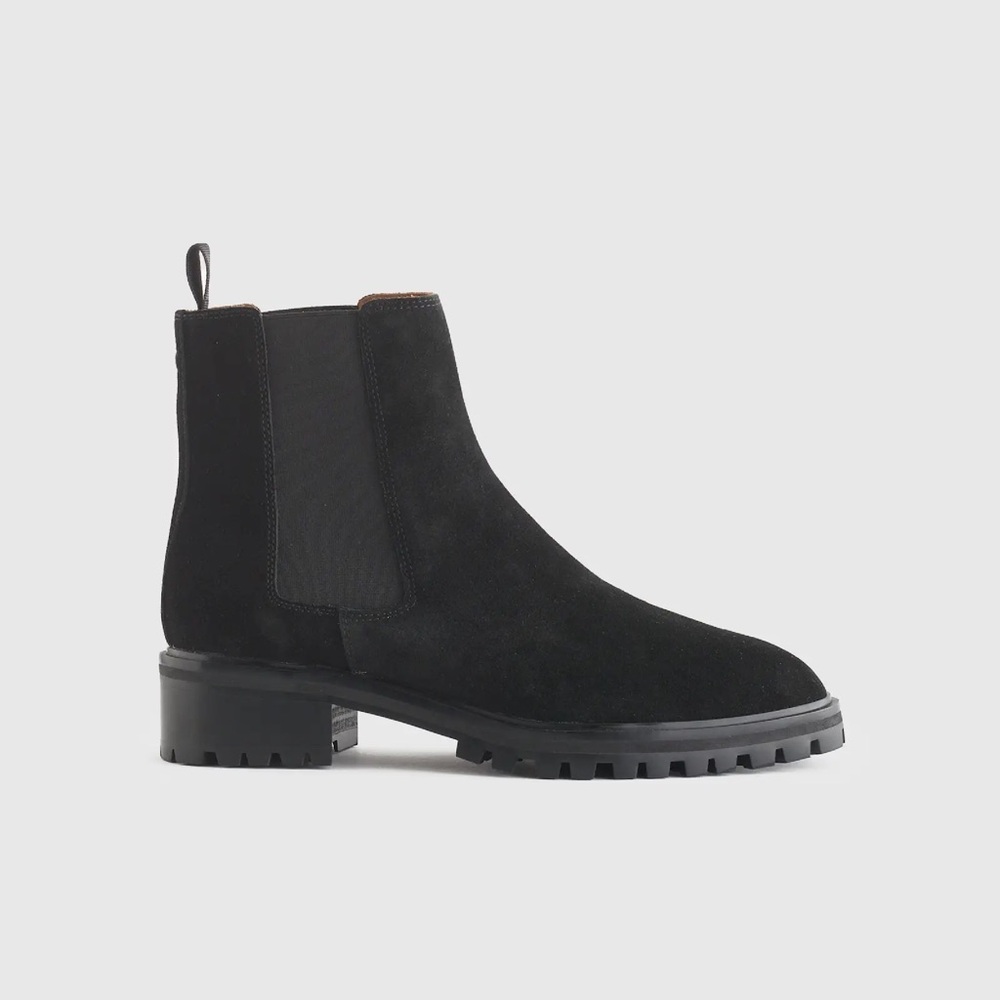 NWT Quince Suede Chelsea Boot - Black